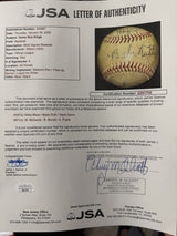 Babe Ruth Barry Bonds Aaron Pujols+ 700 HR Club Signed Baseball BAS JSA LOA