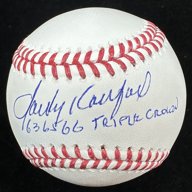 Sandy Koufax 63, 65, 66 Triple Crown Signed Baseball Beckett Witness Holo BAS