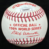 Lou Whitaker Bless You Boys Signed 1984 World Series Logo Baseball JSA