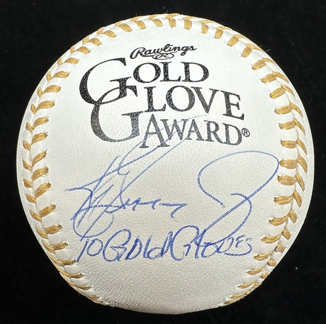 Ken Griffey Jr. 10 Gold Gloves Signed Gold Glove Logo Baseball Beckett Tristar 