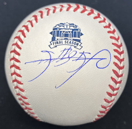 Sammy Sosa Signed Globe Life Park Final Season Logo Baseball BAS 