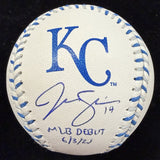 Jac Caglianone MLB Debut Signed Royals Team Stitch Logo Baseball Fanatics MLB 