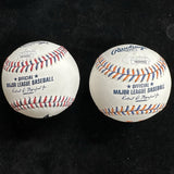 Tom Glavine Braves Mets Signed Team Stitched Logo Baseball Set JSA