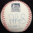 Albert Pujols Lou Gehrig Award 2009 Signed Gehrig Day Logo Baseball BAS Witness