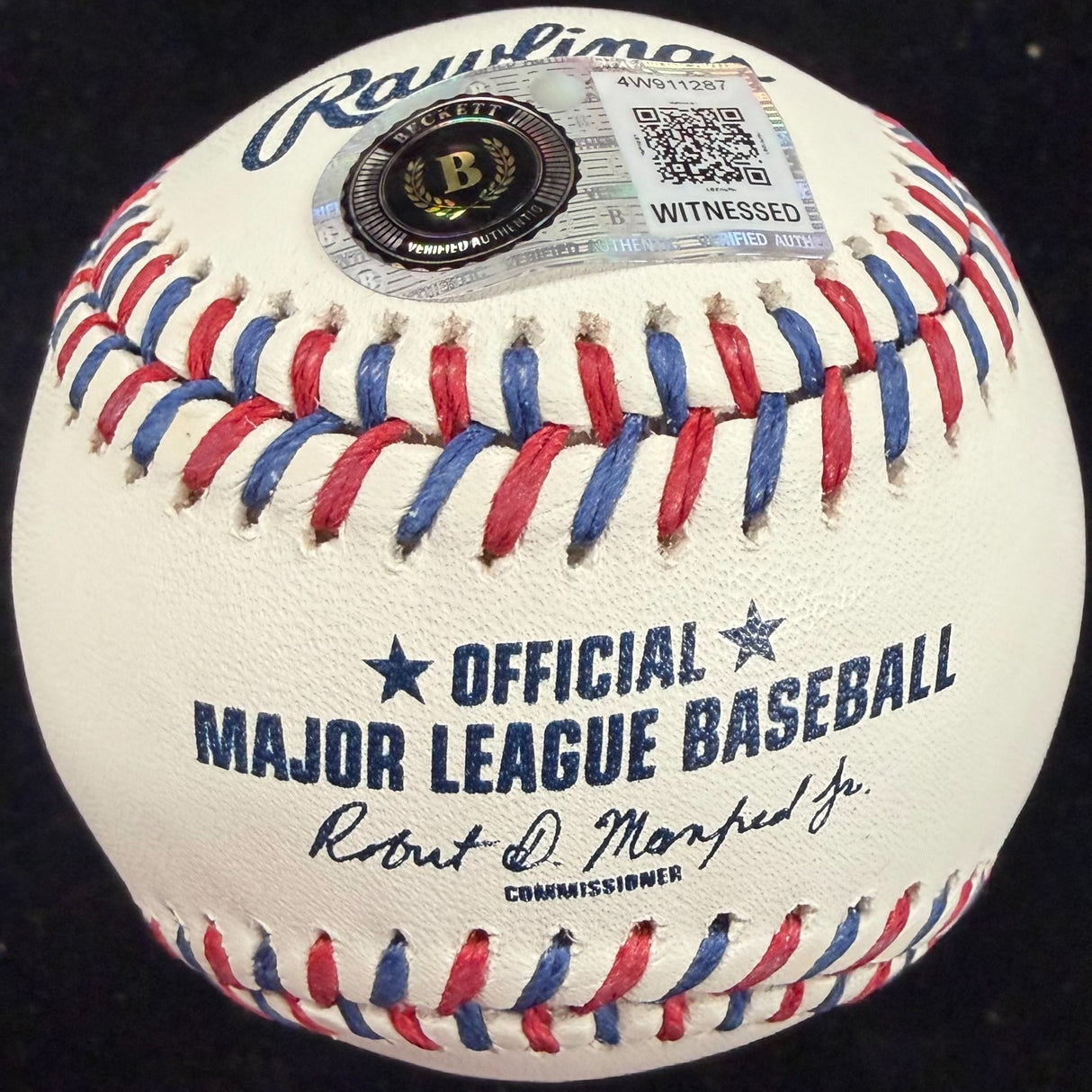 Josh Hamilton 10 AL MVP Hambone Signed Texas Rangers Stitch Logo Baseball BAS