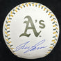 Jose Canseco Signed Athletics Team-Stitch Logo Baseball JSA
