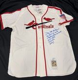 Stan Musial HOF 1969 Signed Authentic M&N Cardinals Stat Jersey Upper Deck UDA