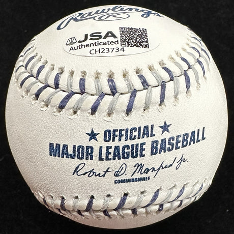 Dave Winfield HOF 2001 Signed Yankees Team Stitched Logo Baseball JSA