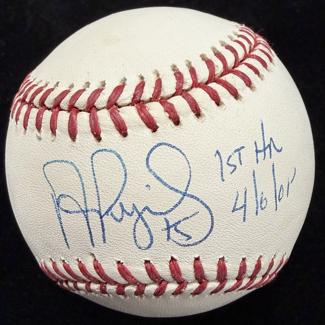 Albert Pujols 1st HR 4/6/01 Signed Baseball Beckett Witness Holo