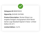 Shohei Ohtani Kanji Signed 2024 World Series Logo Baseball Fanatics LE 2/5 MLB 