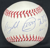 Gaylord Perry Cy Young AL 72 NL 78 Signed Baseball MLB Holo Steiner 