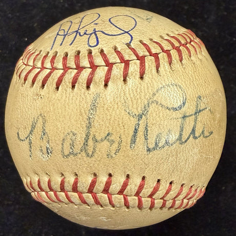 Babe Ruth Barry Bonds Aaron Pujols+ 700 HR Club Signed Baseball BAS JSA LOA