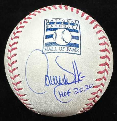 Larry Walker HOF 2020 Signed Hall Of Fame Logo Baseball JSA