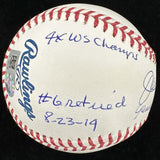 Joe Torre Yankees MGR 96-07 Signed Stat Baseball MLB Holo Fanatics 