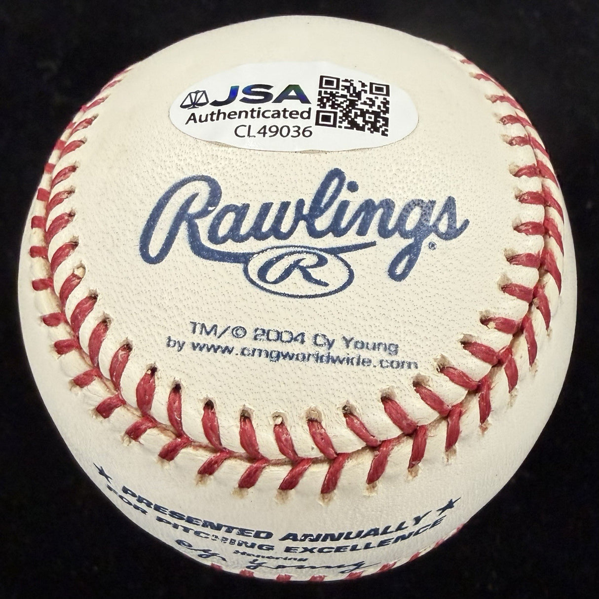 Mike McCormick 1967 NL CY Signed Cy Young Logo Stat Baseball JSA