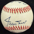 Willie Mays HOF 1979 Signed Stat Baseball Beckett BAS LOA