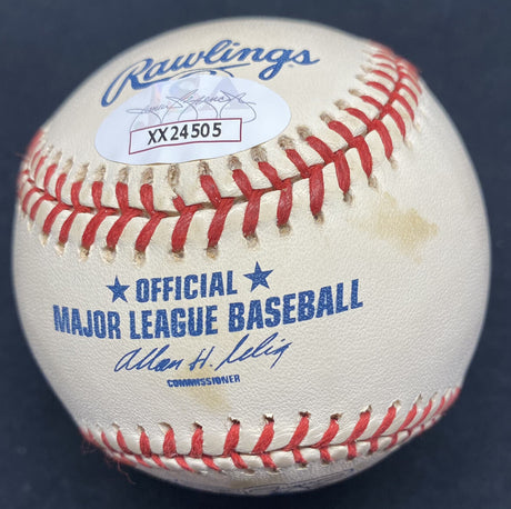 Tony Gwynn HOF 07 Signed Retirement Logo Baseball JSA LOA