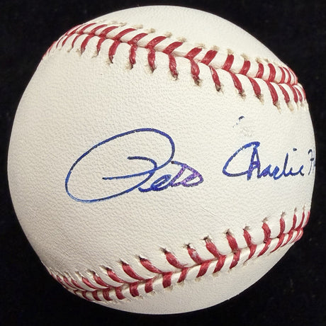 Pete “Charlie Hustle” Rose Signed Nickname Baseball JSA