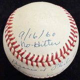 Warren Spahn 2 No Hitter Signed Baseball Set JSA