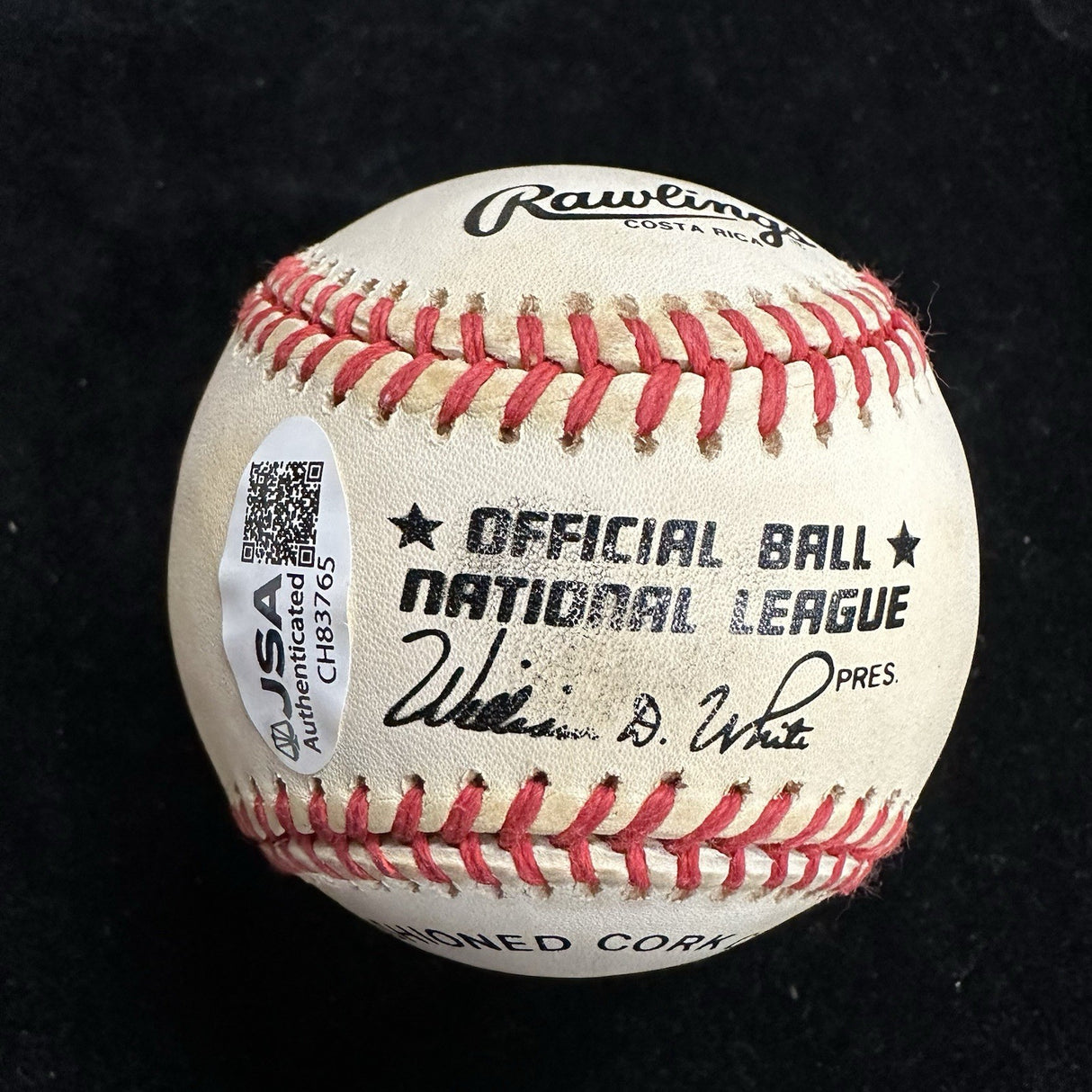 Vada Pinson Signed Baseball JSA