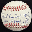 Fred Crime Dog McGriff HOF 2023 Signed Stat Baseball Tristar 
