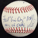 Fred Crime Dog McGriff HOF 2023 Signed Stat Baseball Tristar 