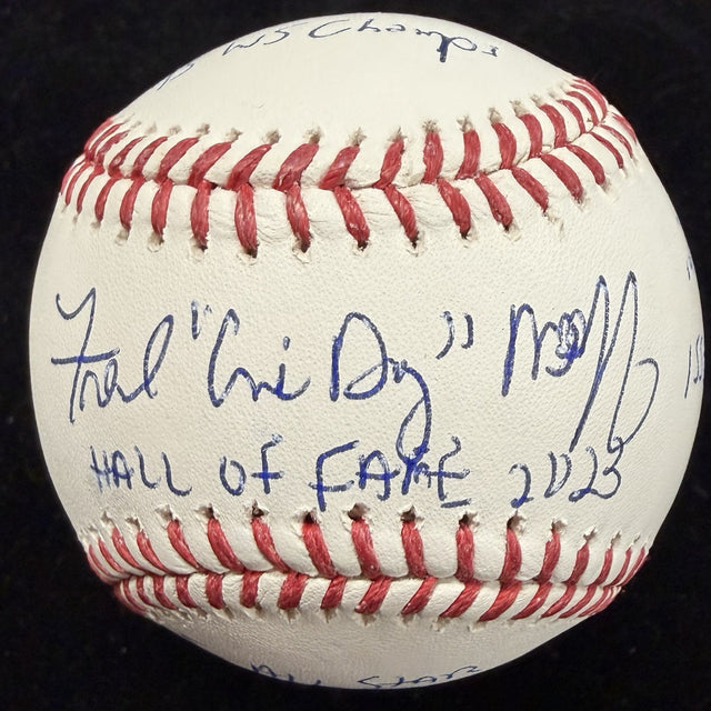 Fred Crime Dog McGriff HOF 2023 Signed Stat Baseball Tristar 