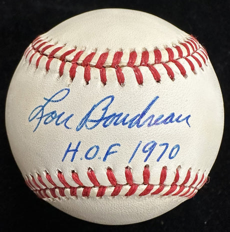 Lou Boudreau HOF 1970 Signed Baseball JSA