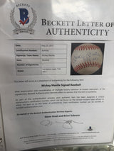 Mickey Mantle 536 HRs Signed Baseball Beckett LOA BAS