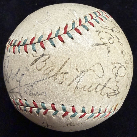 Babe Ruth Lou Gehrig 1933 New York Yankees Team Signed Baseball PSA JSA Beckett