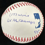 Joe Torre Yankees MGR 96-07 Signed Stat Baseball MLB Holo Fanatics 