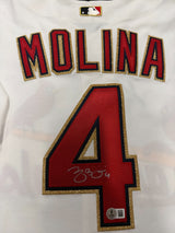 Yadier Molina Signed Authentic Cardinals 07 Ring Ceremony Opening Day Jersey BAS