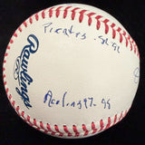 Jim Leyland Full Name HOF 24 Signed Stat Baseball Beckett Witness Holo PSA