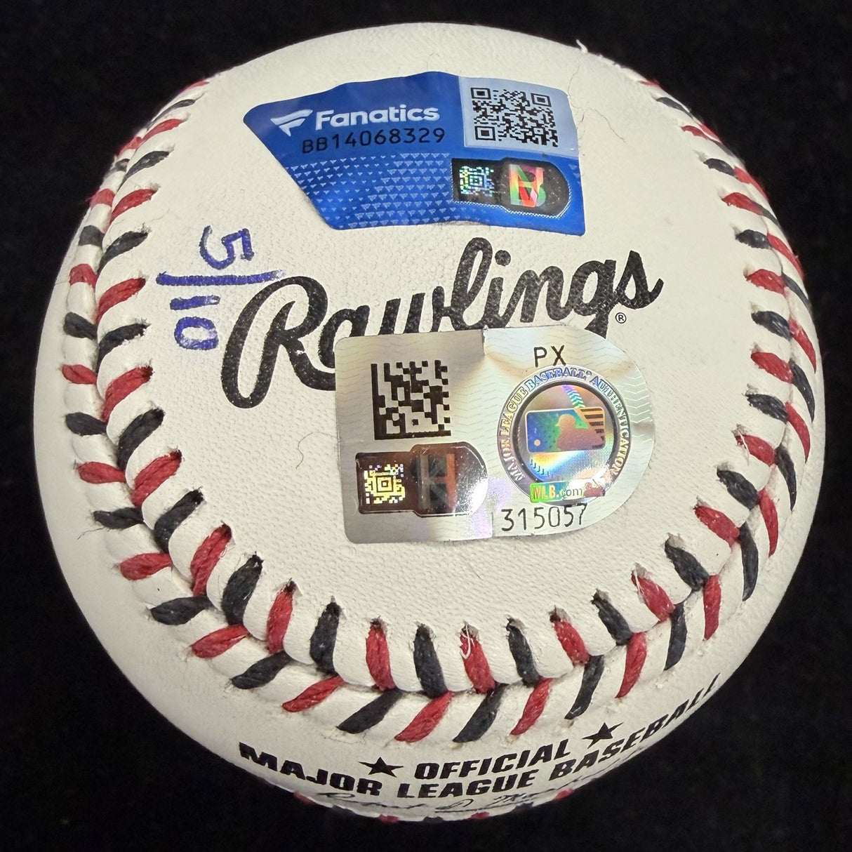 Johnny Bench 6 Inscirption Signed Reds Team Stitch Logo Stat Baseball MLB Holo