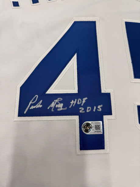 Pedro Martinez HOF 15 Signed Authentic Dodgers Mitchell & Ness Jersey Beckett