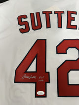 Bruce Sutter HOF 2006 Signed Cardinals Majestic Replica Jersey JSA