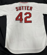 Bruce Sutter HOF 2006 Signed Cardinals Majestic Replica Jersey JSA