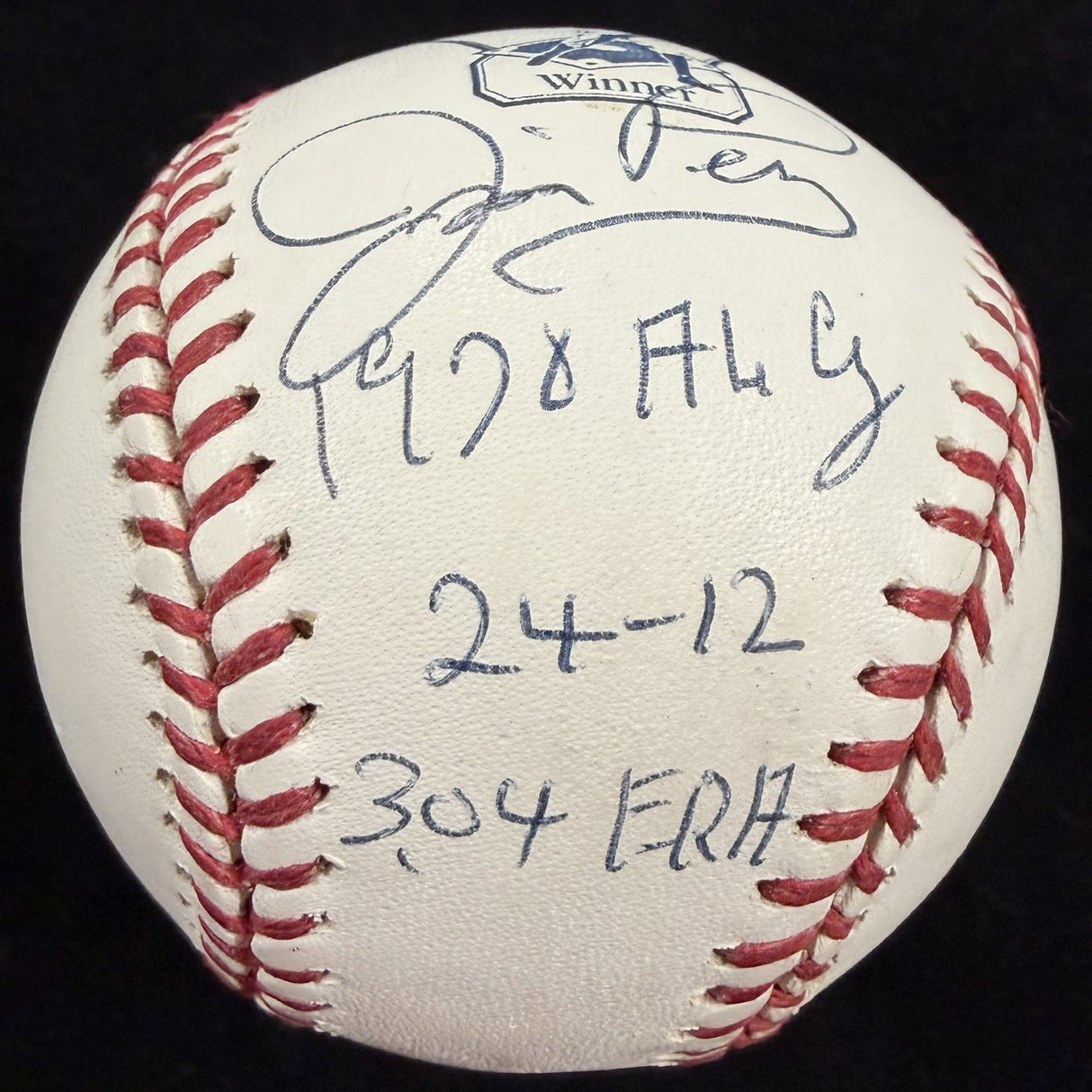 Jim Perry 1970 AL Cy Young Signed CY Logo Baseball JSA