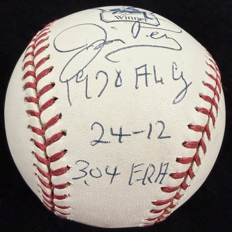 Jim Perry 1970 AL Cy Young Signed CY Logo Baseball JSA