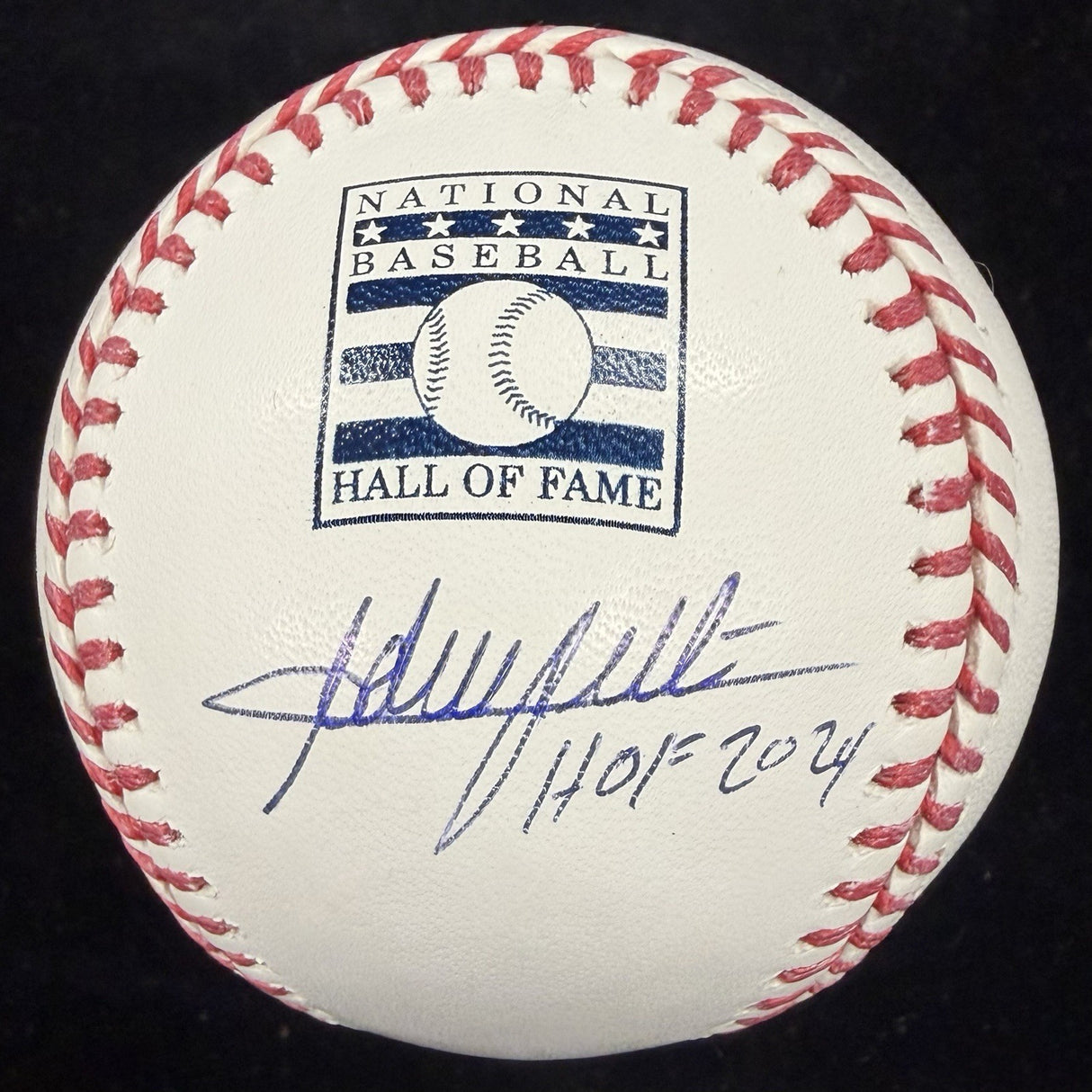 Adrian Beltre HOF 2024 Signed Hall Of Fame Logo Baseball Beckett Witness Holo