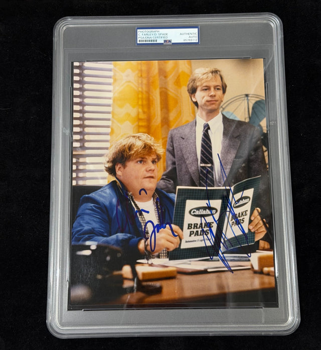Chris Farley & David Spade Dual-Signed Tommy Boy 8x10 Photo JSA PSA/DNA LOA