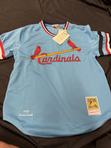 Ozzie Smith HOF 02 Signed Authentic Cardinals M&N Jersey Fanatics MLB Holo