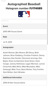 Mike Trout + 23 Members 2010 Future’s Game Team Signed Baseball MLB Holo