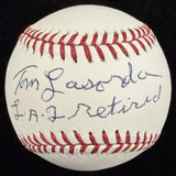 Tommy Lasorda LA 2 Retired Signed Baseball PSA/DNA