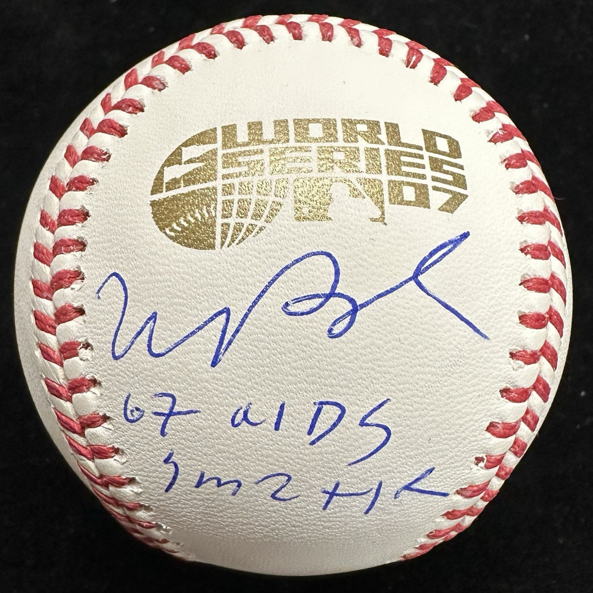 Manny Ramirez 07 ALDS GM 2 HR Signed 2007 World Series Baseball Beckett BAS