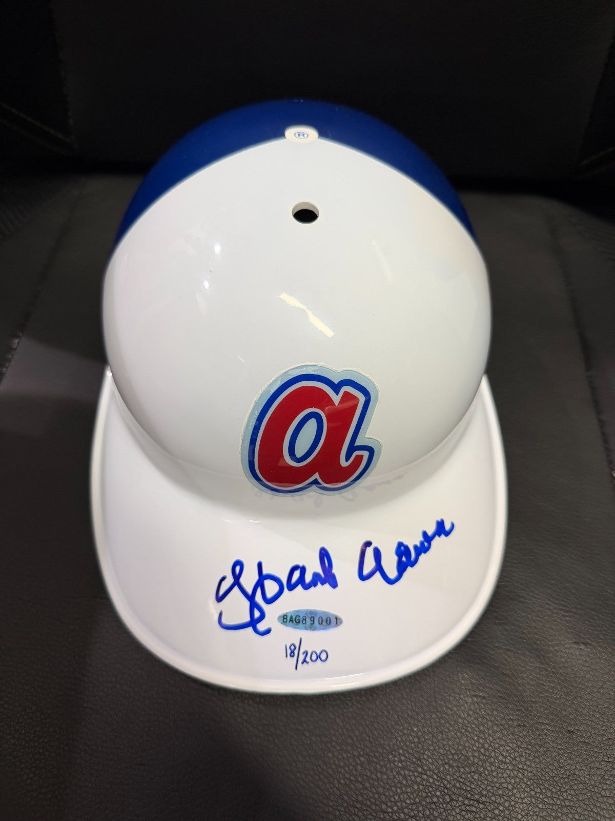 Hank Aaron Signed Authentic Braves Batting Helmet UDA Hologram
