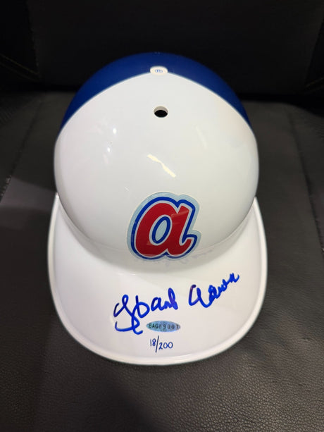 Hank Aaron Signed Authentic Braves Batting Helmet UDA Hologram