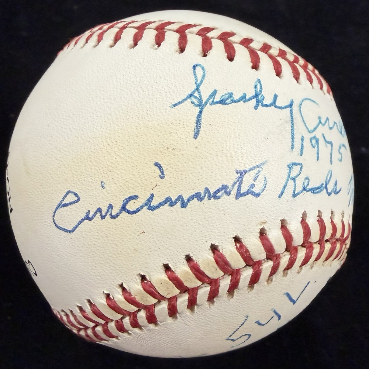 Sparky Anderson 1975 World Series Signed Reds Stat Baseball JSA LOA
