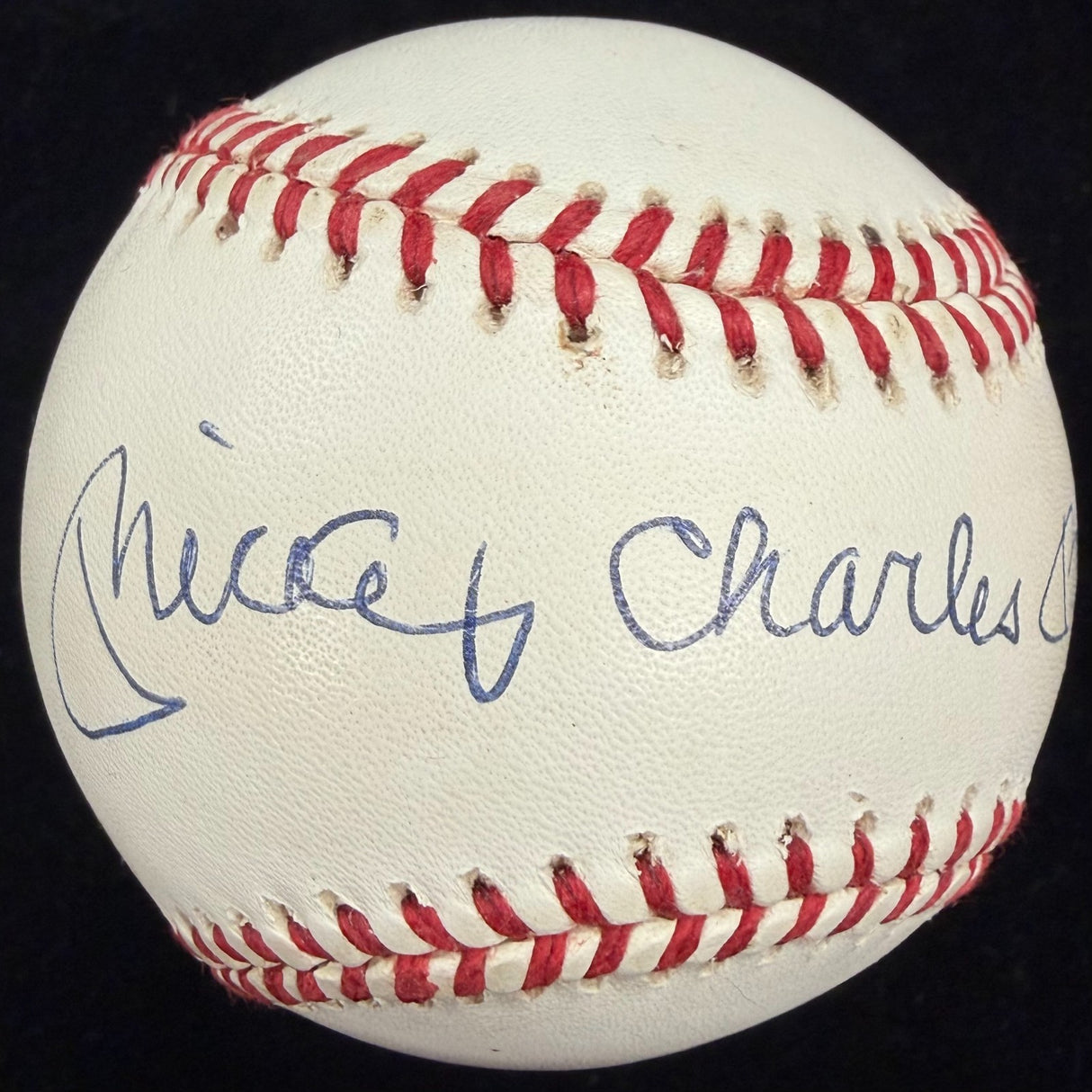 Mickey Charles Mantle Full Name Signed Baseball PSA/DNA LOA