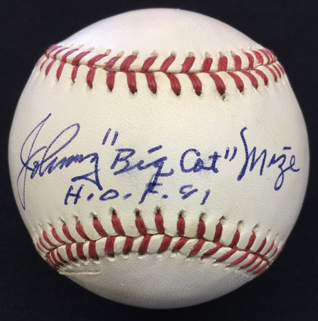 Johnny "Big Cat" Mize HOF 81 Signed Baseball PSA/DNA Yankees 